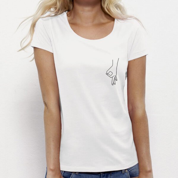 tshirt femme jeu du rond coeur