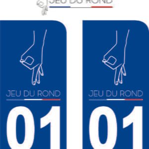 Sticker immat jeu du rond